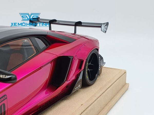 Xe Mô Hình LB Performance Lamborghini Aventador 2.0 Liberty Walk 1:18 ( Hồng Phấn - Đế Da ) 17/20 pcs