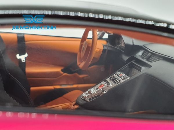 Xe Mô Hình LB Performance Lamborghini Aventador 2.0 Liberty Walk 1:18 ( Hồng Phấn - Đế Da ) 17/20 pcs