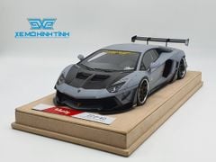 Xe Mô Hình LB Performance Lamborghini Aventador 2.0 Liberty Walk 1:18 ( Xám Tro - Đế Da )