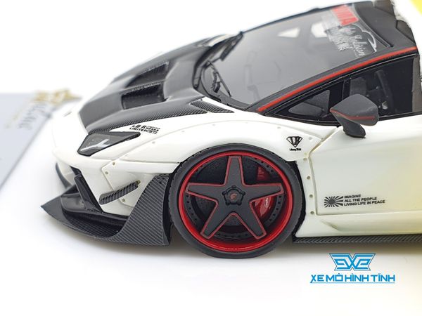 Xe Mô Hình Lamborghini Aventador LB-Works 1:43 Jnetme Models ( Xám nhám ) #40/12 pcs