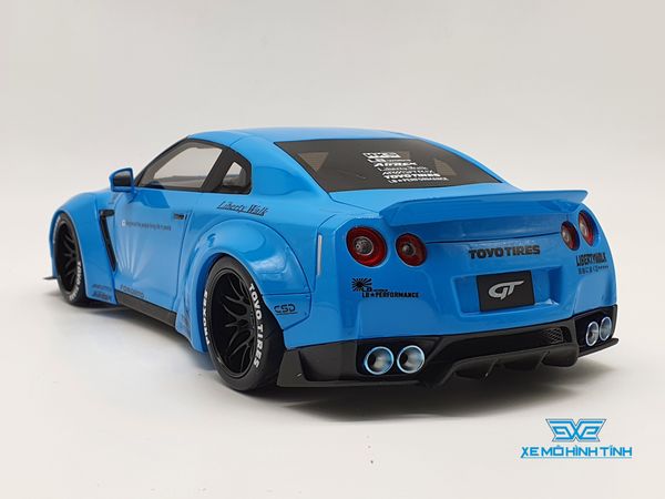 XE MÔ HÌNH NISSAN GT-R35 LB 1:18 GTSPIRIT (XANH)