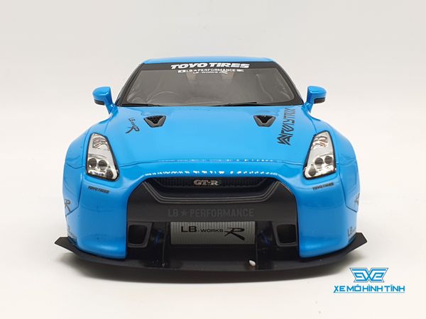 XE MÔ HÌNH NISSAN GT-R35 LB 1:18 GTSPIRIT (XANH)