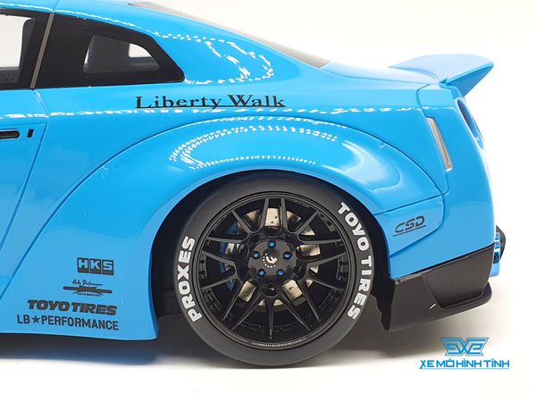 XE MÔ HÌNH NISSAN GT-R35 LB 1:18 GTSPIRIT (XANH)