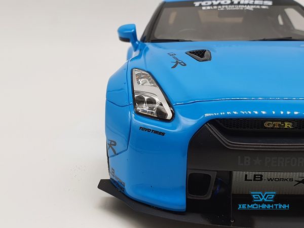 XE MÔ HÌNH NISSAN GT-R35 LB 1:18 GTSPIRIT (XANH)