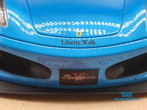 Xe Mô Hình Ferrari F430 Liberty Walks 1:18 LB ( Xanh Dương )