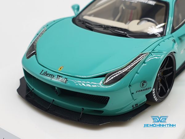 Xe Mô Hình Ferrari 458 Italy LB-Works 1:43 Fuelme Models ( Xanh Tiffany Blue )