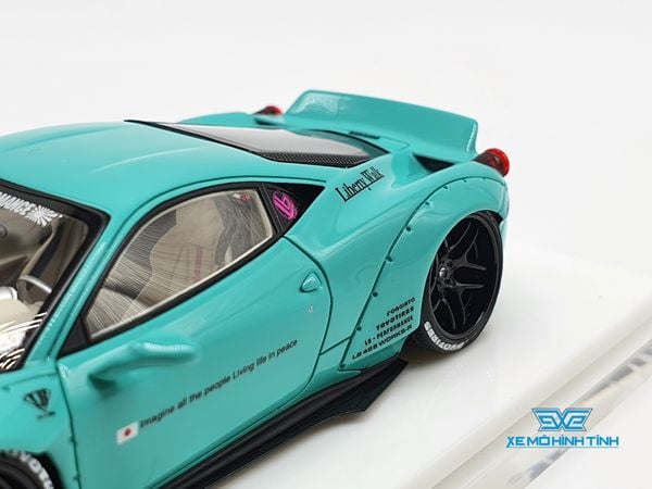 Xe Mô Hình Ferrari 458 Italy LB-Works 1:43 Fuelme Models ( Xanh Tiffany Blue )