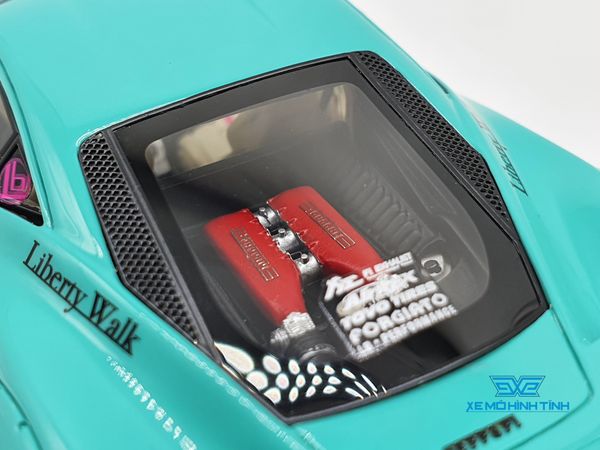 Xe Mô Hình Ferrari 458 Italy LB-Works 1:43 Fuelme Models ( Xanh Tiffany Blue )