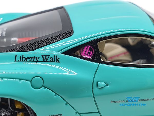 Xe Mô Hình Ferrari 458 Italy LB-Works 1:43 Fuelme Models ( Xanh Tiffany Blue )