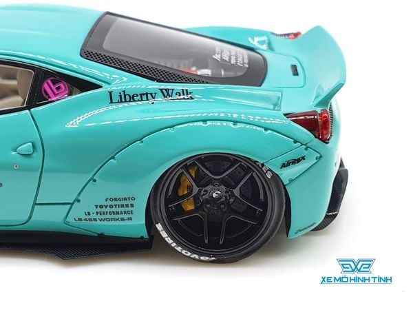 Xe Mô Hình Ferrari 458 Italy LB-Works 1:43 Fuelme Models ( Xanh Tiffany Blue )