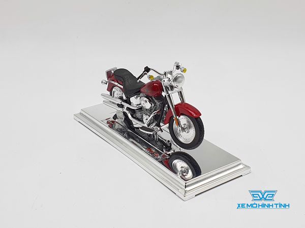 XE MÔ HÌNH HARLEY DAVIDSON 2004 FLSTFI Fat Boy 1:18 MAISTO (ĐỎ)