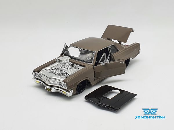 XE MÔ HÌNH CHEVROLET MALIBU SS 1965 1:24 MAISTO (NÂU)