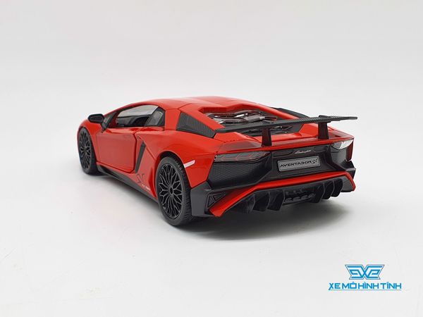 XE MÔ HÌNH LAMBORGHINI AVENTADOR LP 750-4 SV 1:24 BBURAGO (ĐỎ)