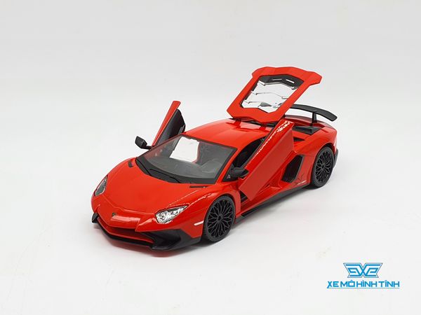 XE MÔ HÌNH LAMBORGHINI AVENTADOR LP 750-4 SV 1:24 BBURAGO (ĐỎ)