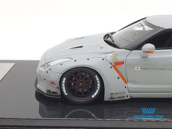 XE MÔ HÌNH NISSAN GTR R35 LB WORKS LIBERTY WALK 1:43 ONE MODEL (XÁM TRO)