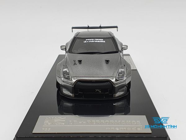 XE MÔ HÌNH NISSAN GTR R35 LB WORKS LIBERTY WALK 1:43 ONE MODEL (CHROME)