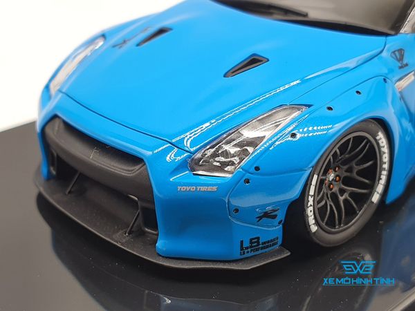 XE MÔ HÌNH NISSAN GTR R35 LB WORKS LIBERTY WALK 1:43 ONE MODEL (BABY BLUE)