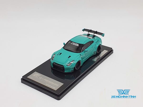 XE MÔ HÌNH NISSAN GTR R35 LB WORKS LIBERTY WALK 1:43 ONE MODEL (TIFANY BLUE)