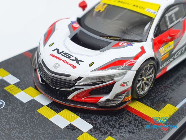 Xe Mô Hình Honda NSX GT3 Macau GT Cup-FIA GT World Cup 2017 1:64 Tarmac Works ( Trắng - Đỏ )