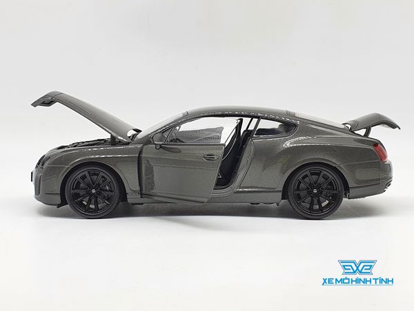 XE MÔ HÌNH BENTLEY CONTINENTAL GT 1:18 WELLY-FX (XÁM)