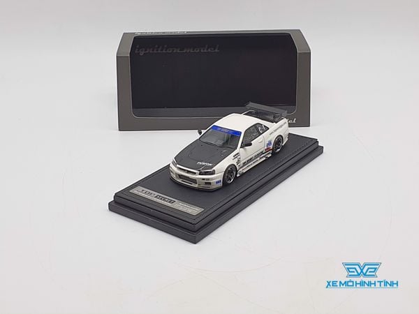 Xe Mô Hình Top Secret GT-R (BNR34) 1:43 Ignition Model ( Trắng )