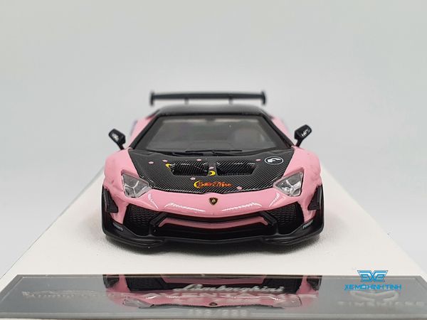 Xe Mô Hình Lamborghini Aventador 2.0 Sailor Moon 1:64 ( Hồng Kèm Figure)