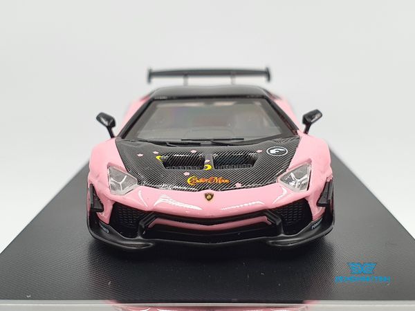 Xe Mô Hình Lamborghini Aventador 2.0 Sailor Moon 1:64 ( Hồng Không Kèm Figure)