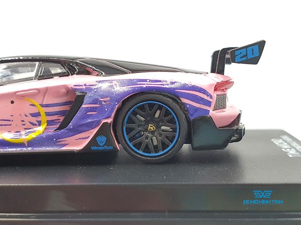 Xe Mô Hình Lamborghini Aventador 2.0 Sailor Moon 1:64 ( Hồng Không Kèm Figure)