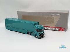 Xe Mô Hình Tải Scania Double Deck Car Carrier Transporter 1:64 Kengfai ( Xanh Lá )