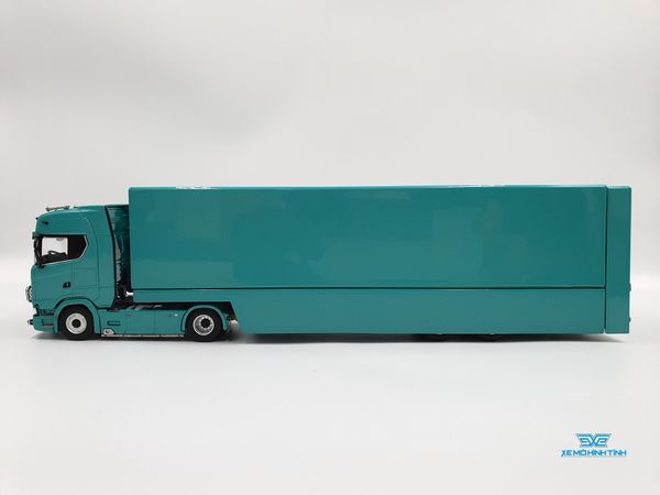 Xe Mô Hình Tải Scania Double Deck Car Carrier Transporter 1:64 Kengfai ( Xanh Lá )