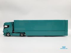 Xe Mô Hình Tải Scania Double Deck Car Carrier Transporter 1:64 Kengfai ( Xanh Lá )