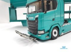 Xe Mô Hình Tải Scania Double Deck Car Carrier Transporter 1:64 Kengfai ( Xanh Lá )