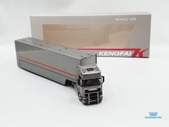 Xe Mô Hình Tải Scania Double Deck Car Carrier Transporter 1:64 Kengfai ( Bạc )