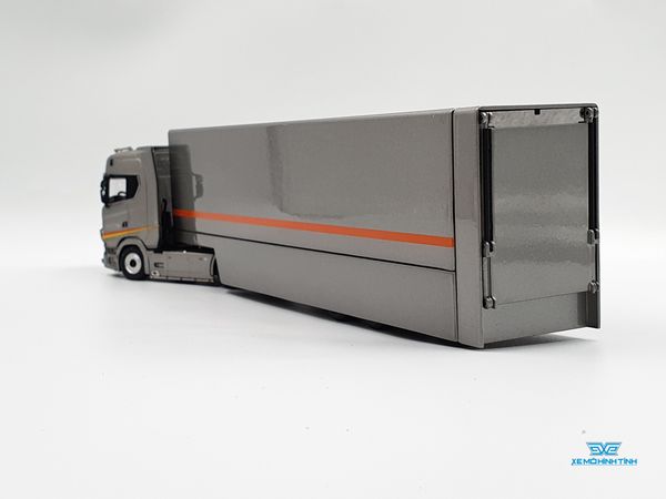 Xe Mô Hình Tải Scania Double Deck Car Carrier Transporter 1:64 Kengfai ( Bạc )