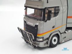 Xe Mô Hình Tải Scania Double Deck Car Carrier Transporter 1:64 Kengfai ( Bạc )