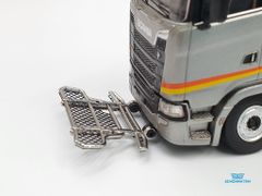 Xe Mô Hình Tải Scania Double Deck Car Carrier Transporter 1:64 Kengfai ( Bạc )