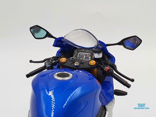 Xe Mô Hình Suzuki GSX-R1000R 1:12 LCD Model ( Bạc Xanh )