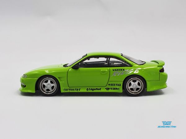 Xe Mô Hình Vertex Silvia S14 1:64 Tarmac Works ( Xanh Lá )