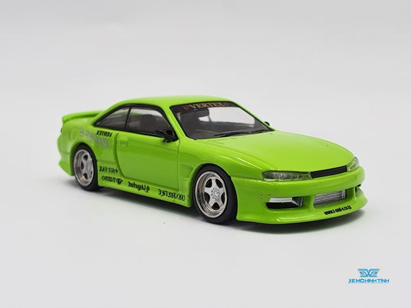 Xe Mô Hình Vertex Silvia S14 1:64 Tarmac Works ( Xanh Lá )