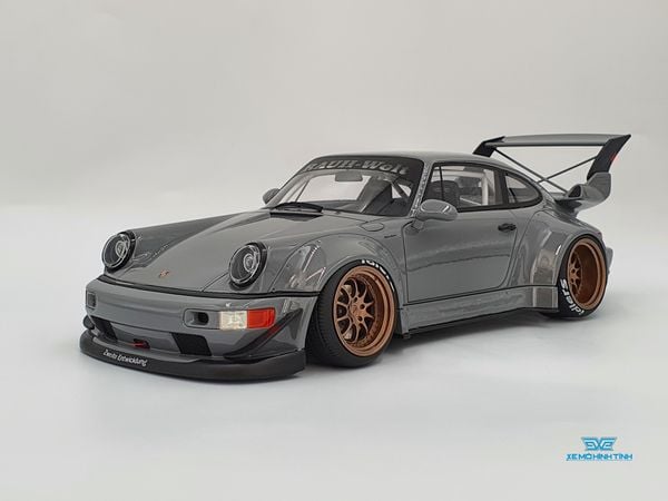 Xe Mô Hình Porsche RWB Akiba 1:18 GTSpirit ( Xám )