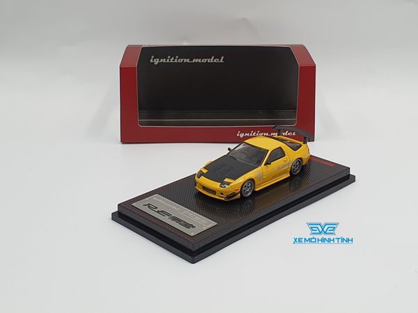 Xe Mô Hình Mazda RX-7 (FC3S) RE Amemiya 1:64 Ignitiom Model (Vàng)