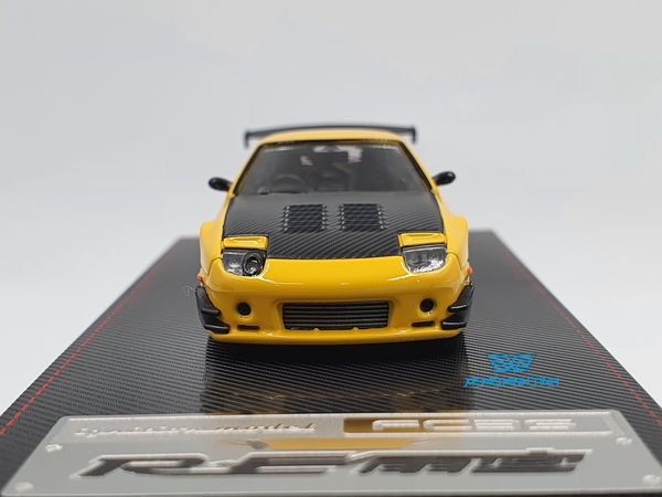 Xe Mô Hình Mazda RX-7 (FC3S) RE Amemiya 1:64 Ignitiom Model (Vàng)