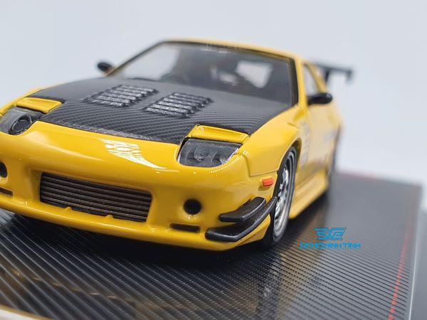 Xe Mô Hình Mazda RX-7 (FC3S) RE Amemiya 1:64 Ignitiom Model (Vàng)