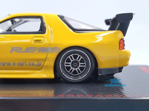 Xe Mô Hình Mazda RX-7 (FC3S) RE Amemiya 1:64 Ignitiom Model (Vàng)