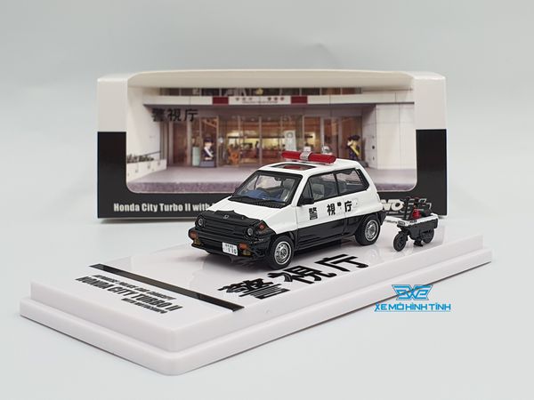 Xe Mô Hình Honda City Turbo II Japanese Police Car Concept Livery 1:64 INNO-MODELS (Trắng)