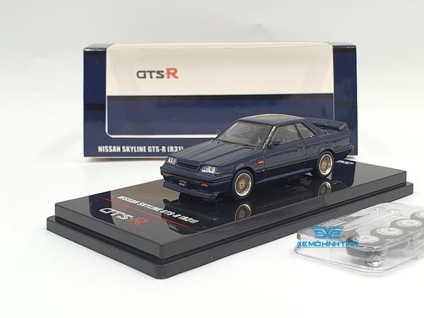 Xe Mô Hình Nissan Skyline GTS-R (R31) 1:64 INNO-MODELS (Xanh Đen)