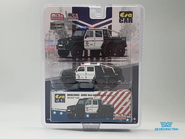 Xe Mô Hình Mercedes-Benz G63 AMG 6x6 US Police Car 1:64 Era Car