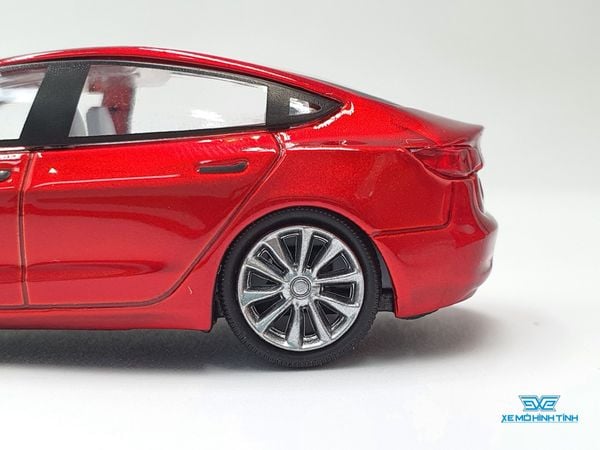 Xe Mô Hình Tesla Model 3 Red 1:64 Time Micro (Đỏ)