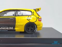 Xe Mô Hình Honda Civic EG6 Rocket bunny 1:64 One Model (Vàng Carbon)