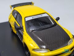 Xe Mô Hình Honda Civic EG6 Rocket bunny 1:64 One Model (Vàng Carbon)